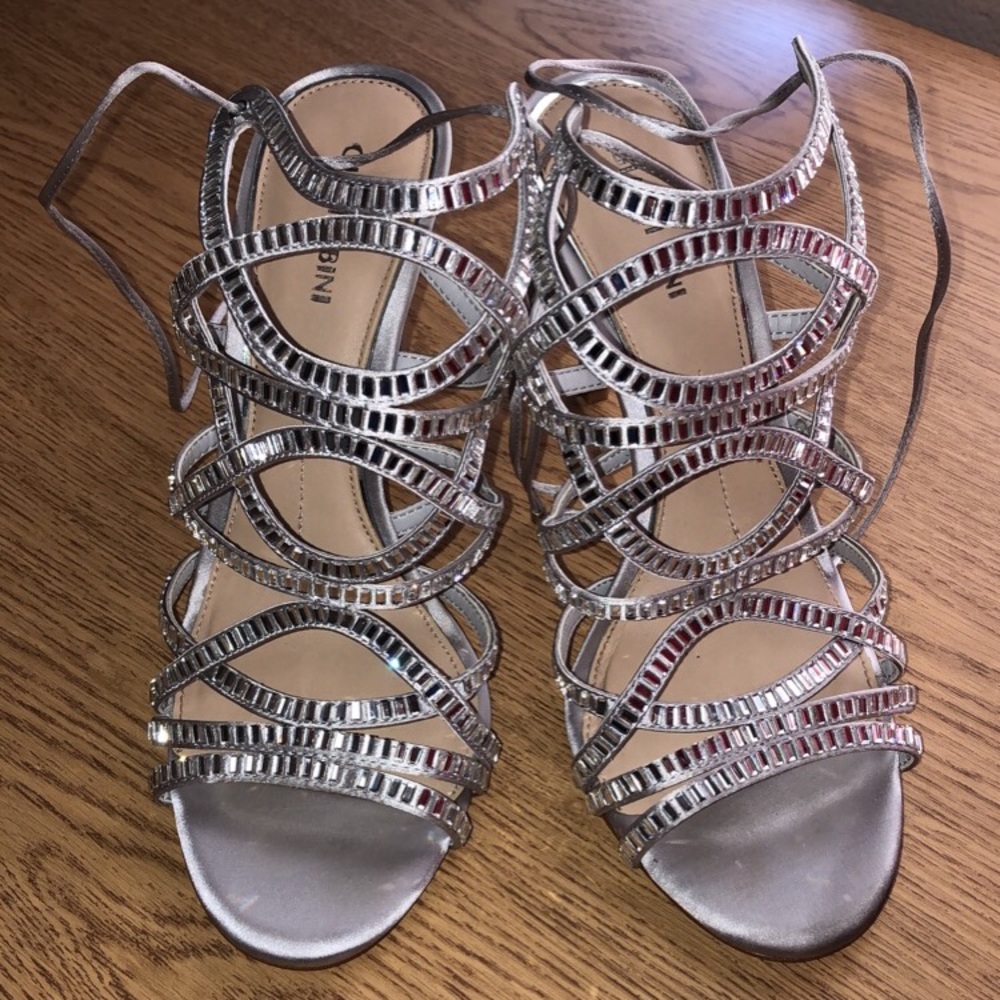 Silver High Heels